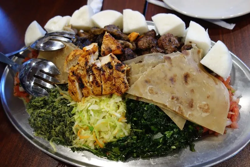 Traditional Kenyan food spread showcasing the diverse culinary culture across 40 tribes