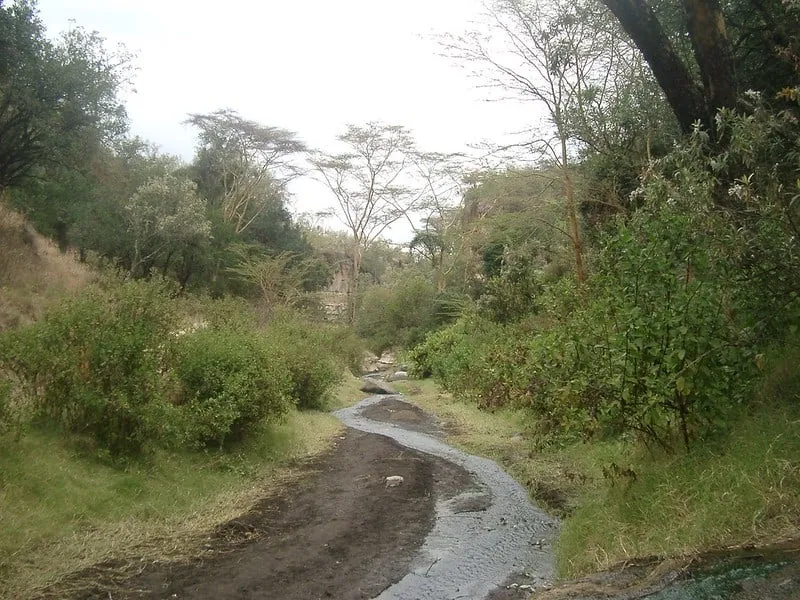 Hell's Gate National Park terrain showing the rough paths that become muddy during the rainy season