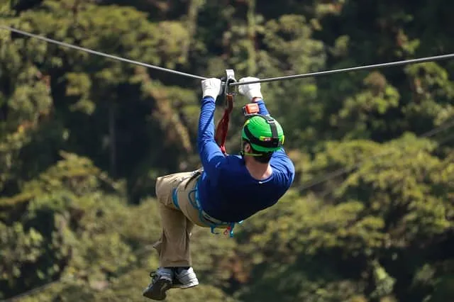 Zipline adventure in Kereita Forest near Nairobi, Kenya